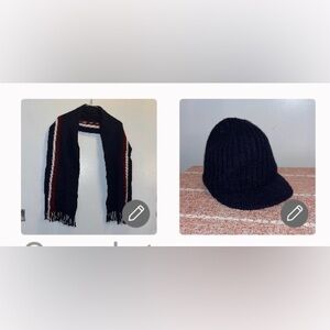 Stylish DARK BLUR and MAROON Scarf SET with hat